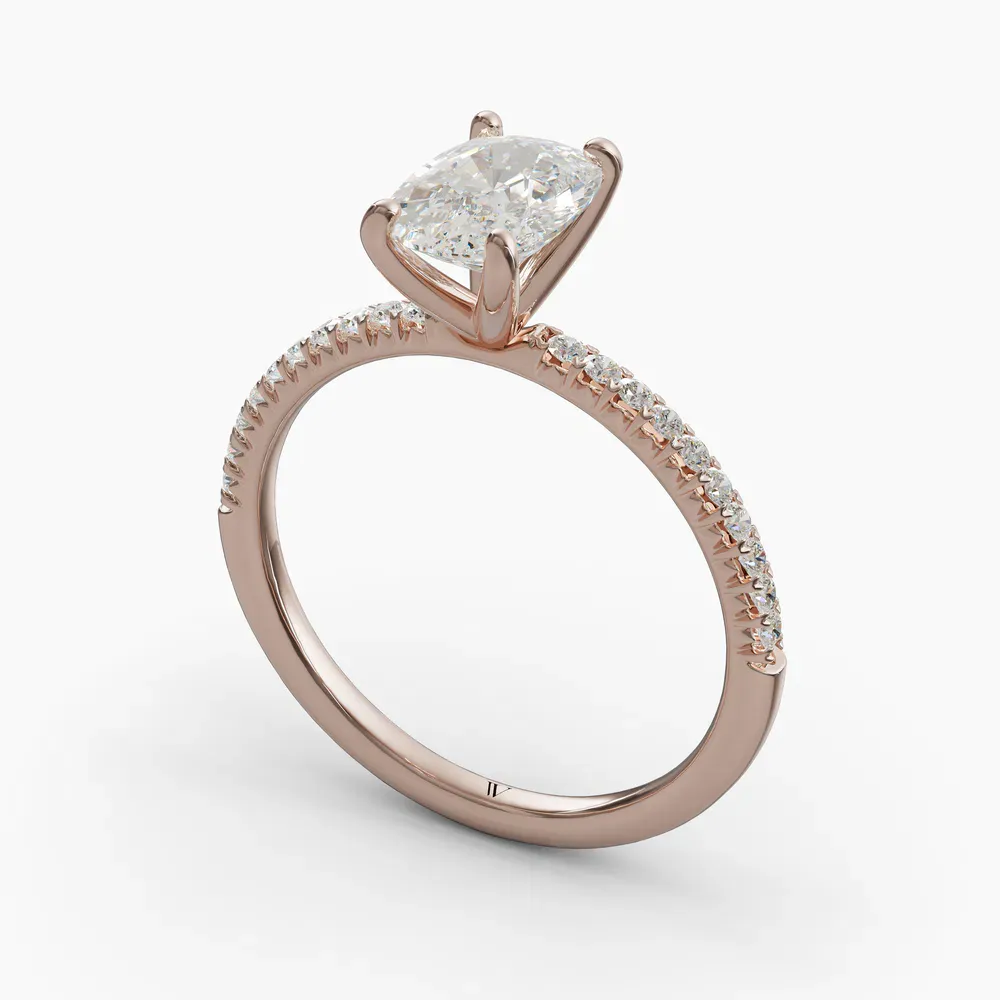 Glaciry Elongated Cushion 14KR Ring - Loading