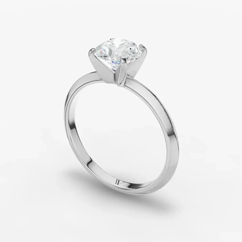 Certified 1 carat Lab Grown Diamond Round Cut Solitaire, Classic, Simple Engagement Ring in Platinum-Sylun