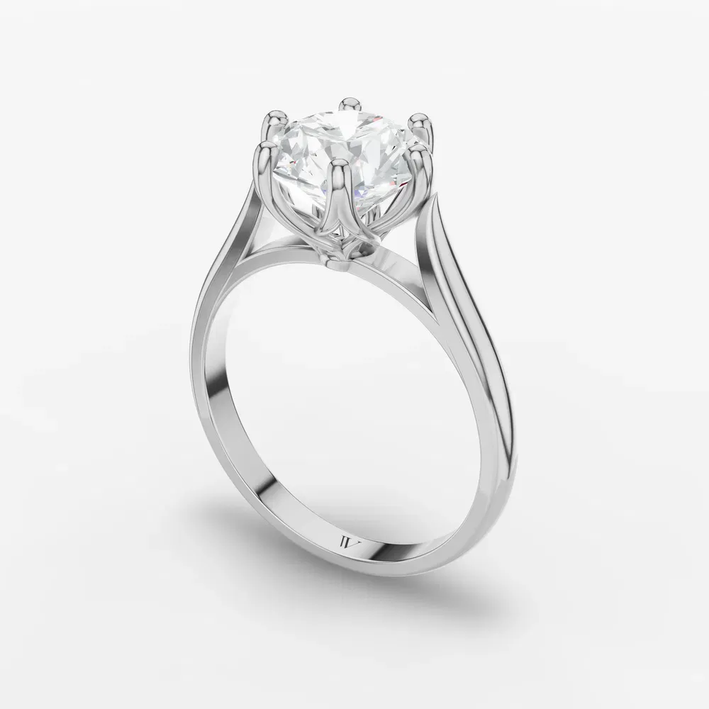 Certified 1 carat Lab Grown Diamond Round Cut Solitaire, Vintage, Cathedral Engagement Ring in Platinum-Nova